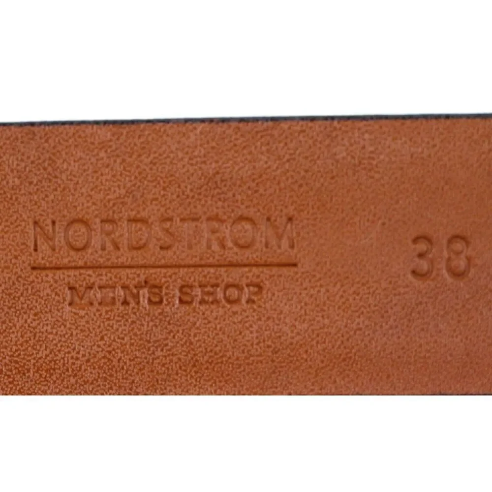 Nordstrom BROWN GENUINE LEATHER 1 3/8